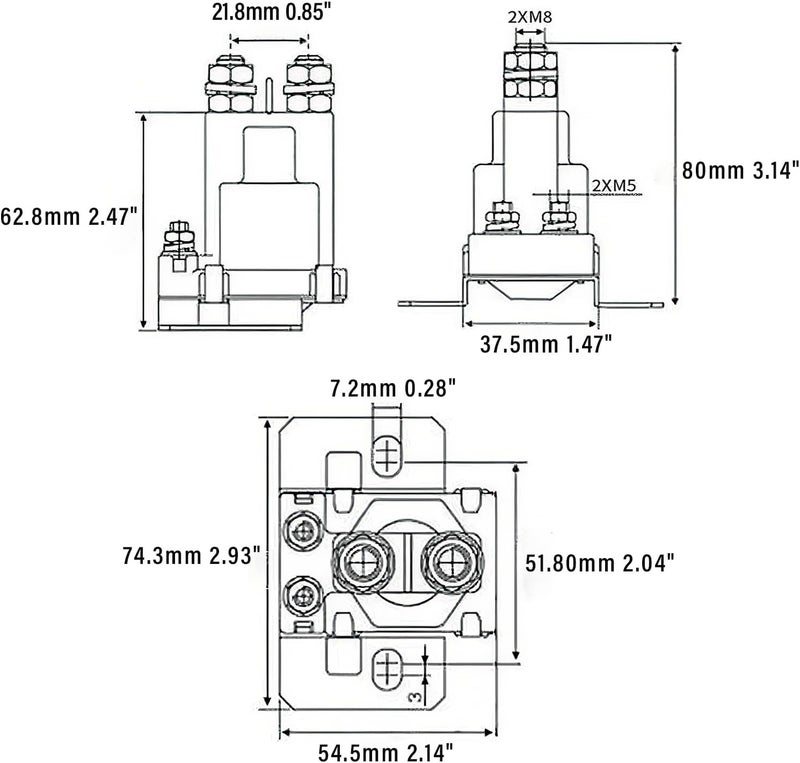 JTAREA 27153-G01 Golf Cart Solenoid 14V 4 Terminal Starter Solenoids Compatible with EZGO TXT Gas Golf Cart 1994-Up 27153G01 612813 - Image 2